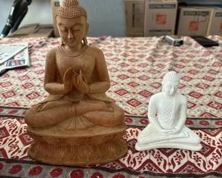 SAT406 - Pair of Seated Buddha Statues