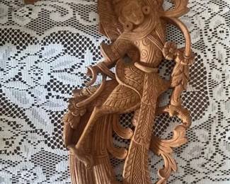 SAT020 - Wooden Statue of Hindu Diety