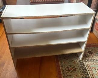 SAT250 - Set of 2 Stackable White Storage Shelves / Shoe Racks