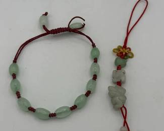 SAT434 - Real and Synthetic Jade Bracelet and Pendant