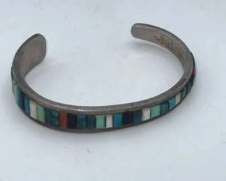 SAT429 - Semi-Precious Stones Silver Bracelet