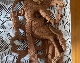 SAT012 - Wooden Statue of a Dancing Diety