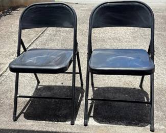 SAT375 - Black Metal Folding Chairs