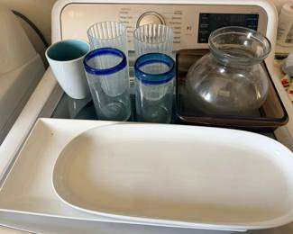 SAT314 - Kitchen Glass cups & Plate Bundle