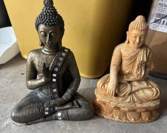 SAT521 - Set of 2 Meditating Buddha Statues