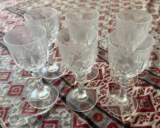 SAT210 - Six Crystal Wine Goblets