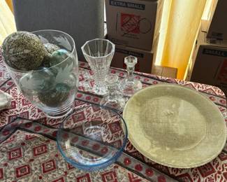 SAT244 - Crystal Vase, Decorative Plate, Ornaments, Candle Holder