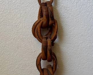 SAT064 - West African hand-stitched leather chain