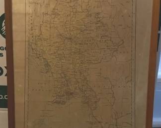 SAT049 - Framed 1958 Burma Map