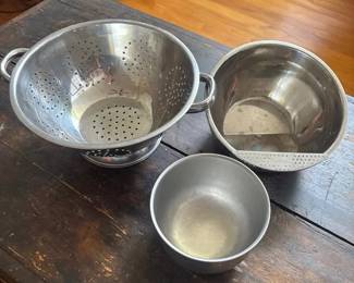 SAT216 - 3-Piece Stainless Steel Kitchen Prep & Strainer Set