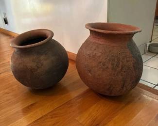 SAT080 - Vintage Sub-Saharan African Hand-Fired Utility Clay Pots