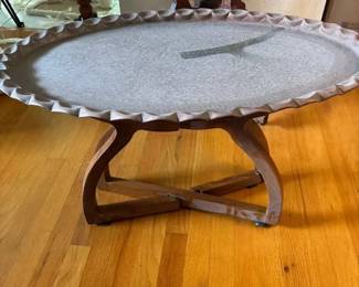 SAT503 - Vintage Moroccan Brass Tray Table