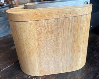 SAT230 - Crate & Barrel Wood Ice Bucket