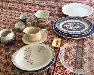 SAT118 - Ceramic Dishes, Pouring Cups, And Tea Cups