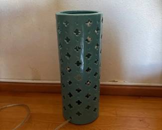 SAT087 - Aqua Blue Ceramic Table Lamp