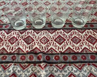 SAT115 - Set of 4 Clear Glass Bistro Tumblers with Weighted Base