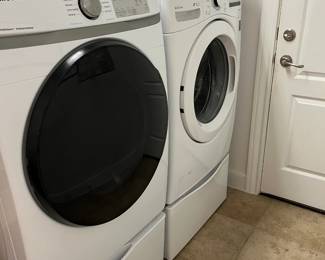 Front load washer and electric dryer