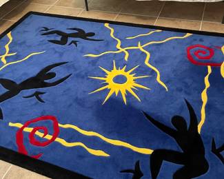 New Zealand wool art rug by Brock