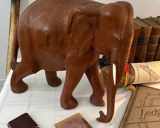 Large wooden elephant