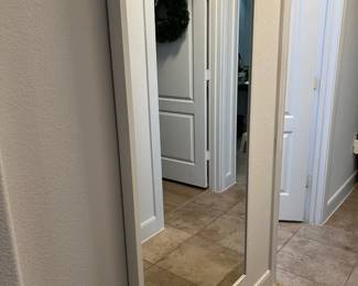 Full length framed wall mirror