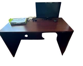 Desk and Monitor