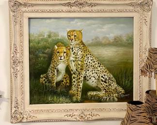 Cheetah oil painting