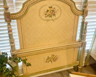 Handpainted grandma core twin size bed