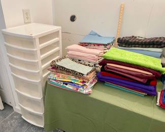 Fabric and storage drawers