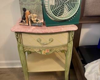 Handpainted nightstand/side table