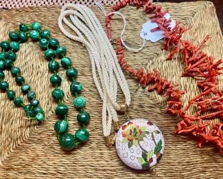 Marcasite, Cloisonné, and Coral