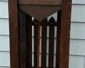 American Mission Arts and Crafts style tall case clocm