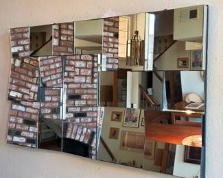 Neal Small "Slopes" vintage faceted mirror
