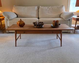 Paul McCobb Planner Group coffee table, Restoration Hardware "The Cloud" sofa