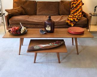 MCM sofa, Paul McCobb Planner Group MCM tables