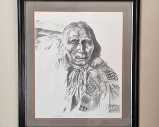 John Nieto “Sioux Warrior” hand-signed Artist Proof with blind embossed mark