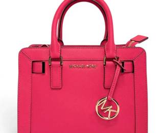 Michael Kors Electric Pink Small Leather Satchel