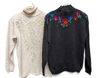 Black Ivory Sequin Sweaters Size S M