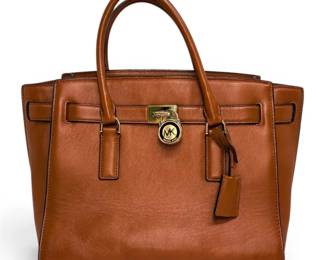 Michael Kors Hamilton Traveler Leather Satchel w COA