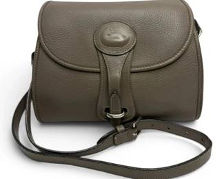 Dooney Bourke Grey AllWeather Leather Crossbody Bag