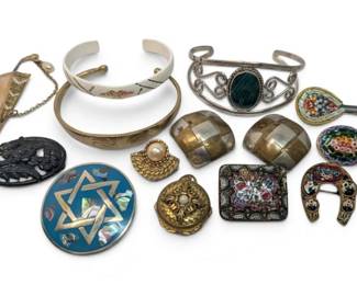 MicroMosaic Brooches, MultiPanel Photo Locket, More Vintage Jewelry