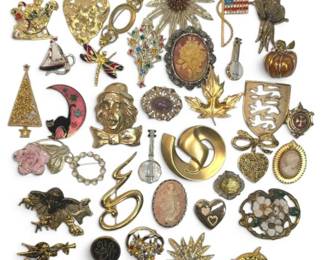 Gold Silver Toned Brooches
