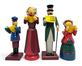 Vintage Wooden Family Carolers