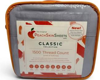 Grey King Sized Peach Skin Sheets
