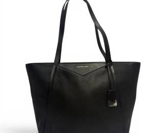 Michael Kors Large Whitney Tote, Black Pebbled Leather