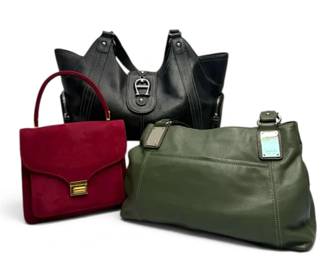 Genuine Leather Elevated Fashion Bags Etienne Aigner, Red Shoulder Bag, Tignanello