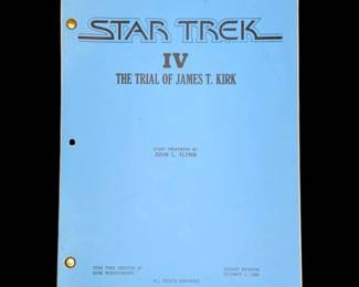Star Trek IV The Trial Of James T. Kirk Story Treatment 238 500 Copies