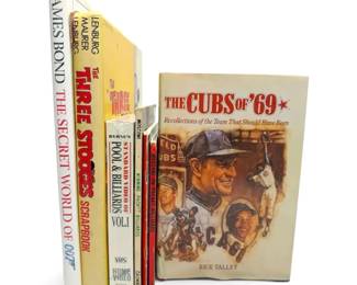 Collection Of Billiards, James Bond Baseball Books And More