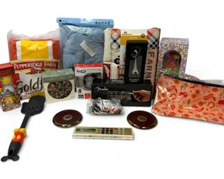 Set Of Various Household Goods Tablecloth, Key Hanger, More