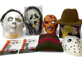 Collection Of Halloween Masks And More Jason, Scream, Freddie Krueger