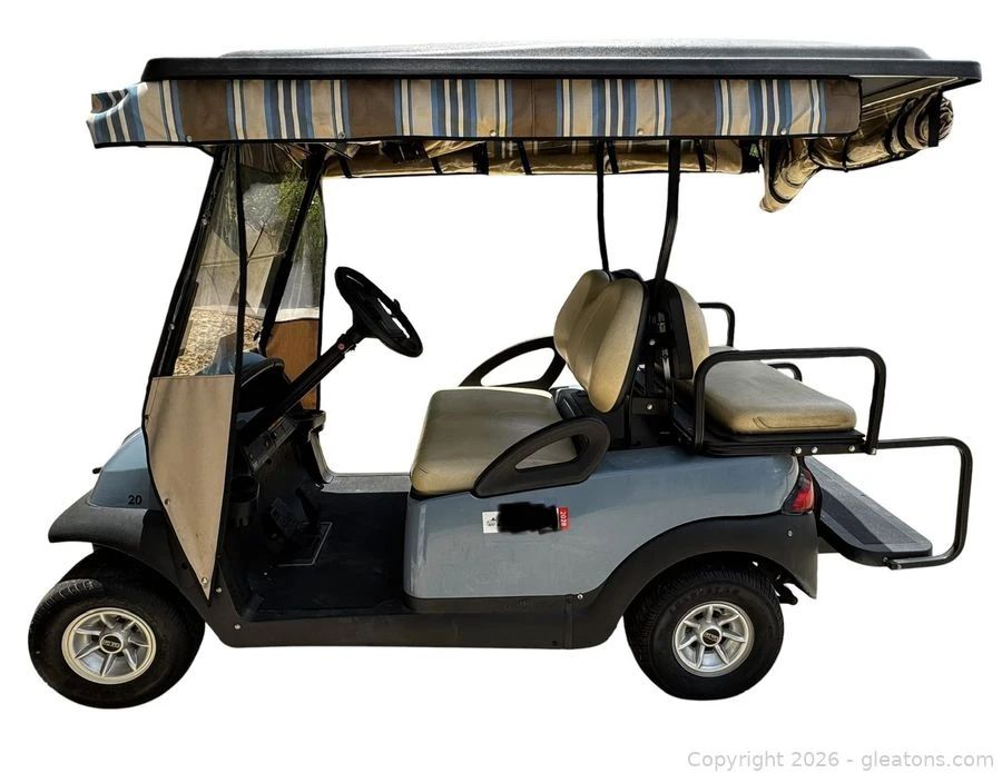 2007 Club Car 48V Lead Acid Precedent Golf Cart Slate Blue With Power Drive 3 Charger
